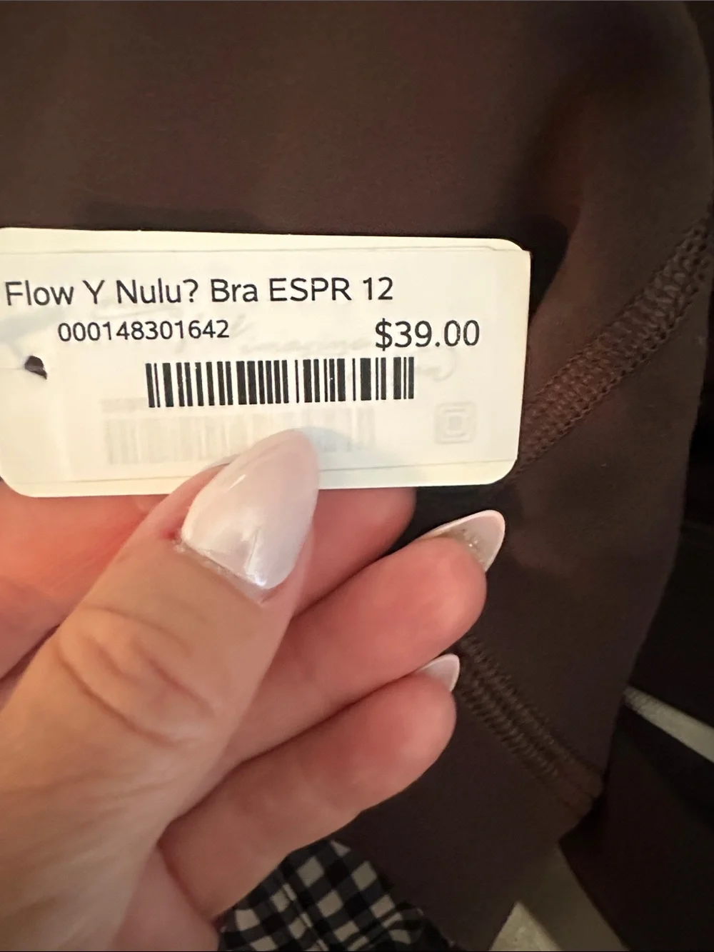 Lululemon - Brown Flow Y Nulu Bra- 12 NWT